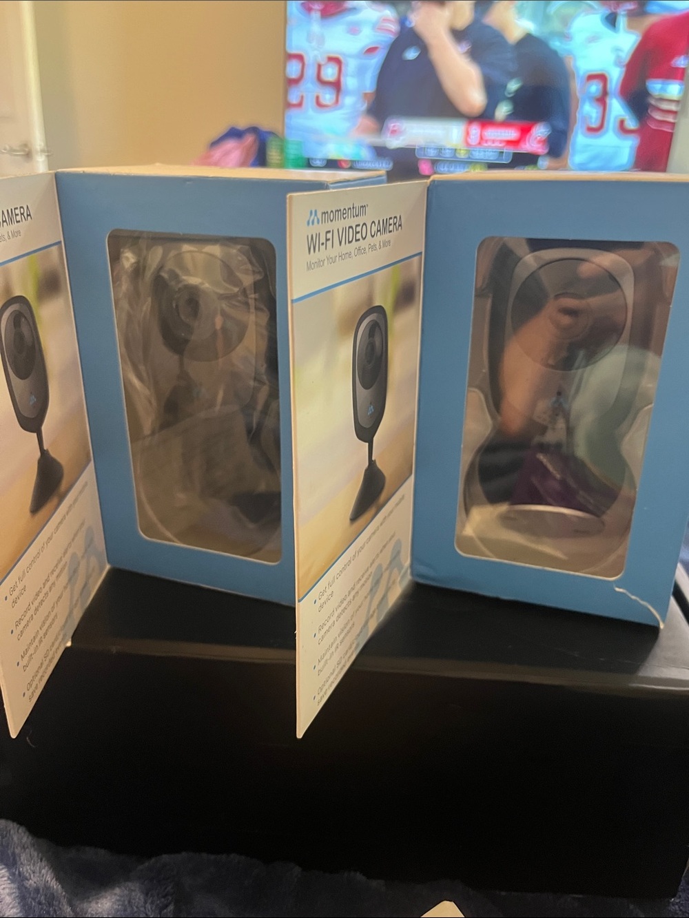 Momentum Wi‑Fi Video Camera (Blue/Black Packaging) Two of them. Refurbished